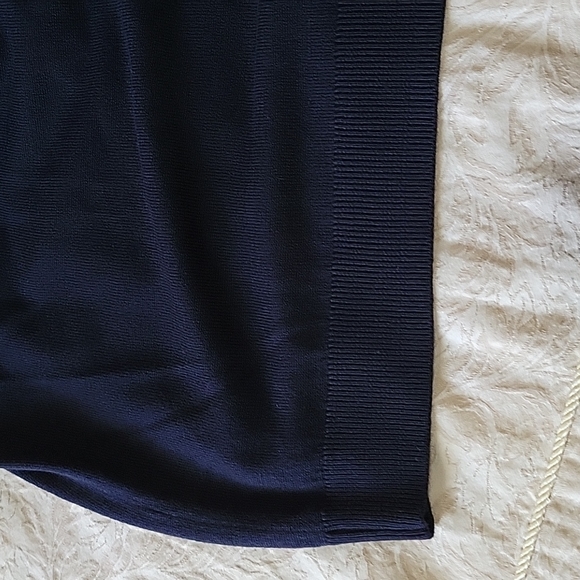 Hart Schaffner Marx Fine Merino Wool Sweater Vest Tall Man Navy Blue XLT 2XT NWT - Picture 5 of 15